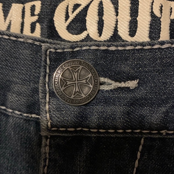 Xtreme Couture Jeans Men’s Size 38 with 31 inch inseam measurement Grunge - Picture 4 of 10